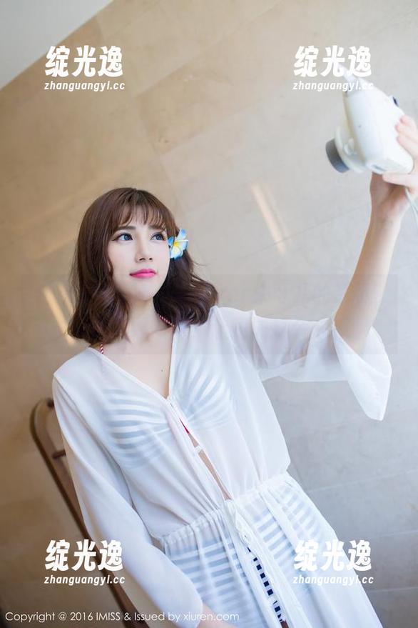 IMiss爱蜜社 - Flower朱可儿的写真，网袜效果如何？让我先打个分！